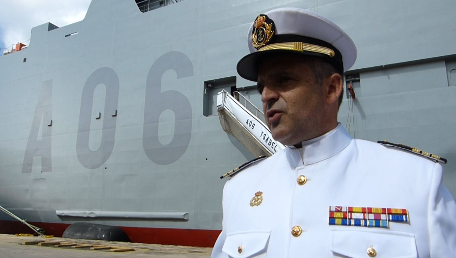 El capitán de fragata Pedro Antonio Pérez Nuñez, primer comandante del Ysabel. Foto: Ginés Soriano Forte / Infodefensa.com